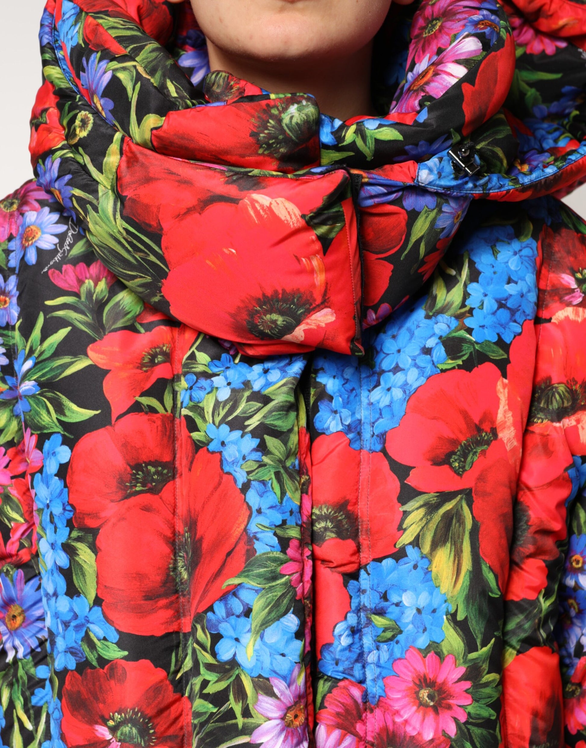 Dolce &amp; Gabbana Doudoune à capuche à fleurs multicolores