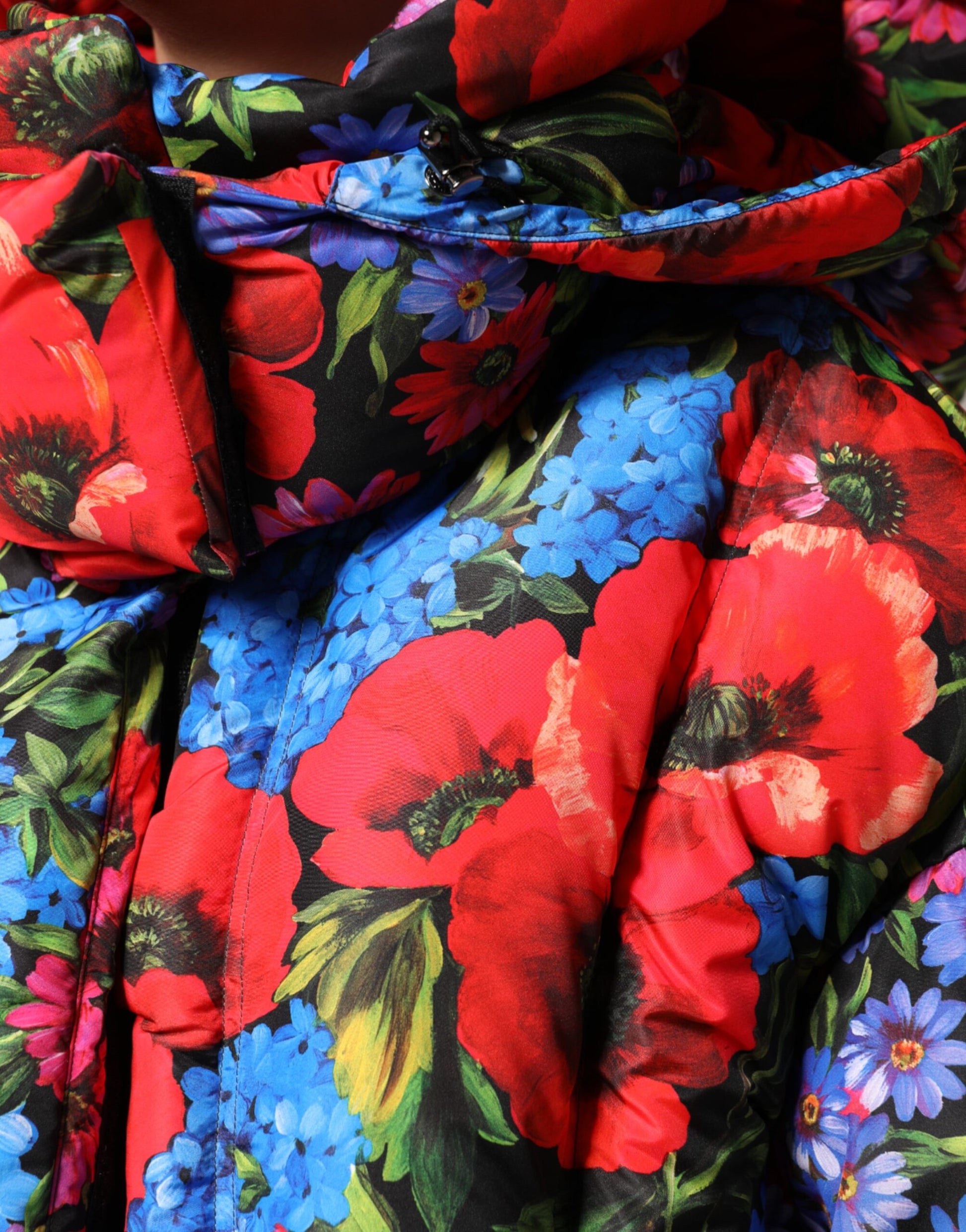 Dolce &amp; Gabbana Doudoune à capuche à fleurs multicolores