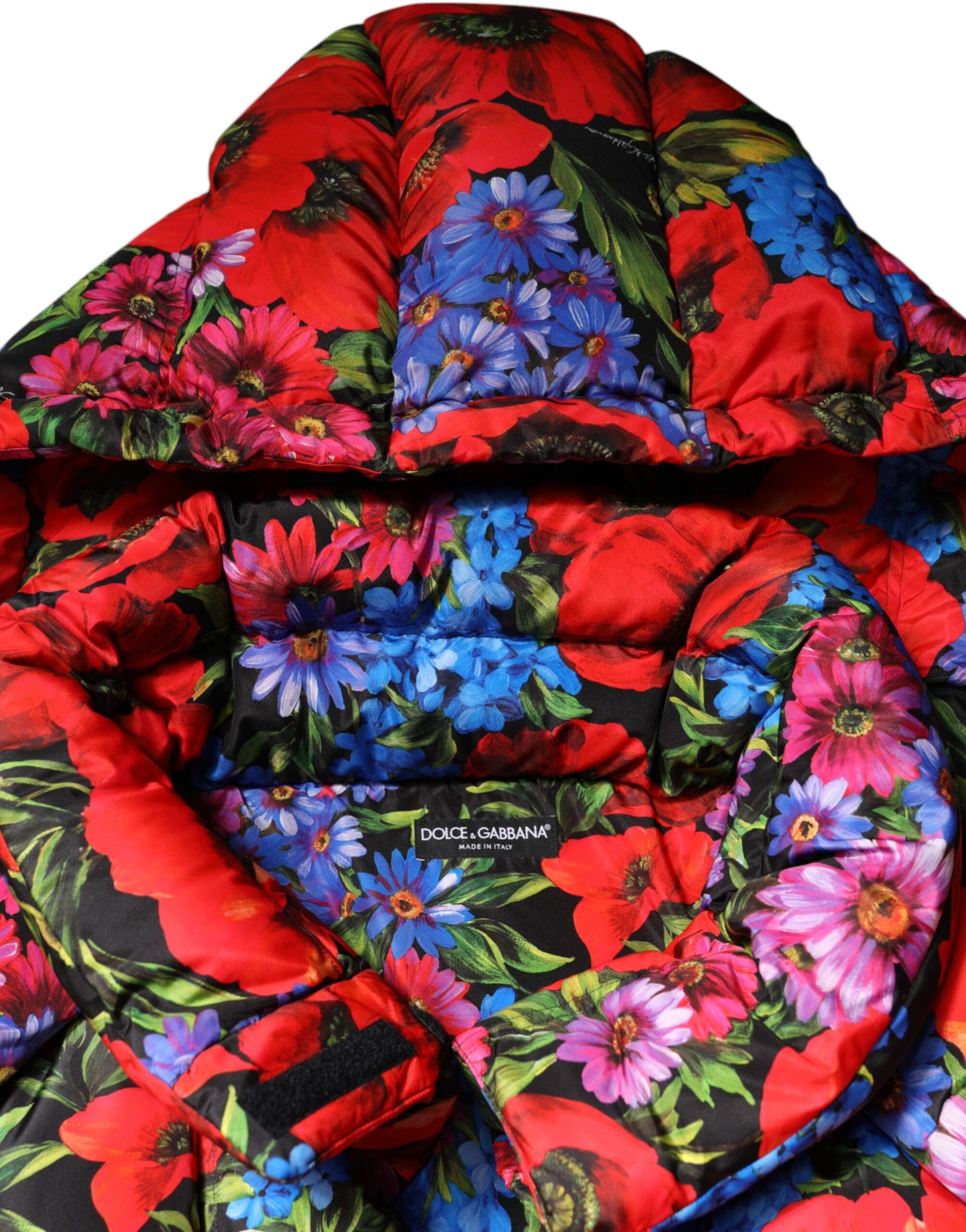 Dolce &amp; Gabbana Doudoune à capuche à fleurs multicolores