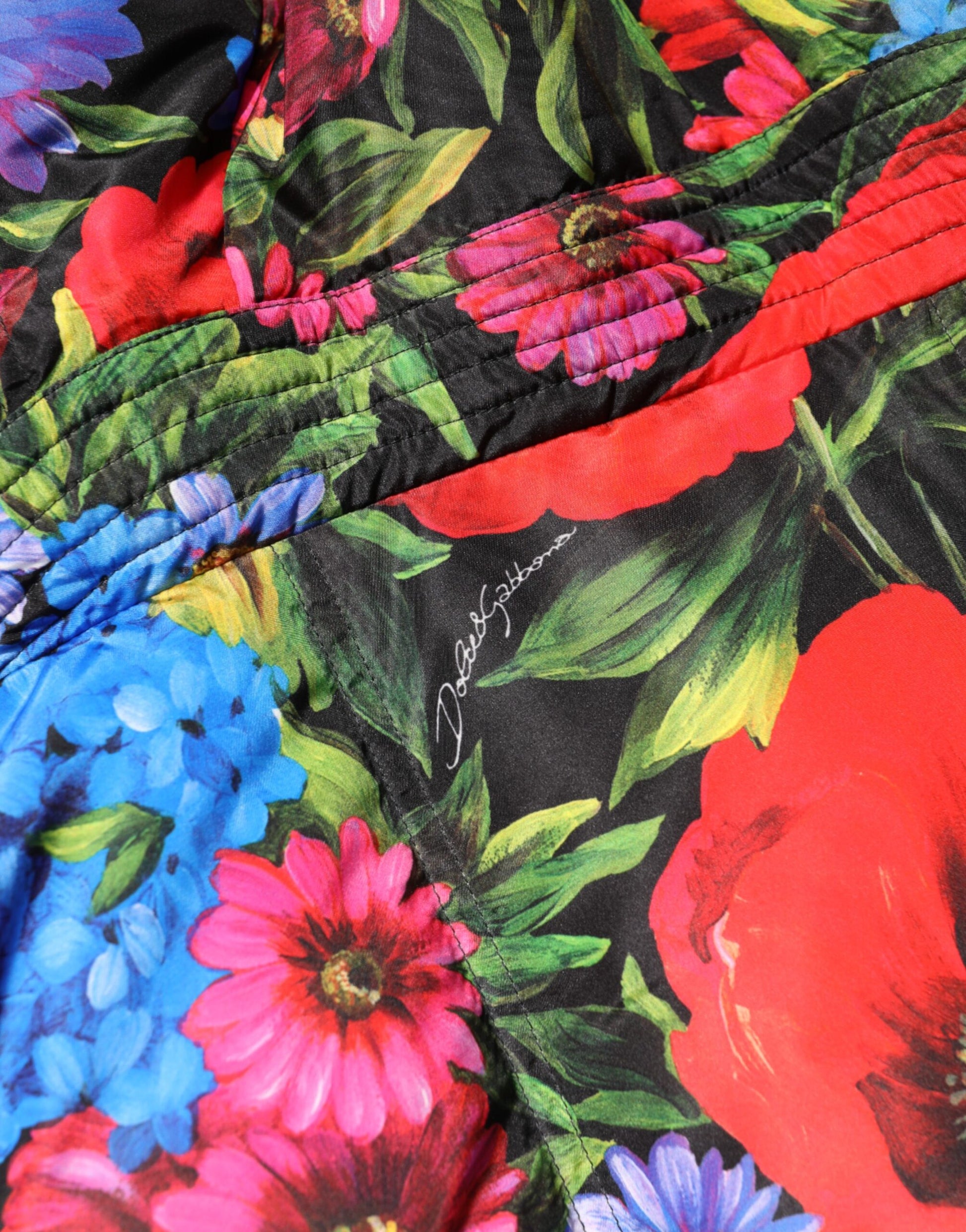 Dolce &amp; Gabbana Doudoune à capuche à fleurs multicolores