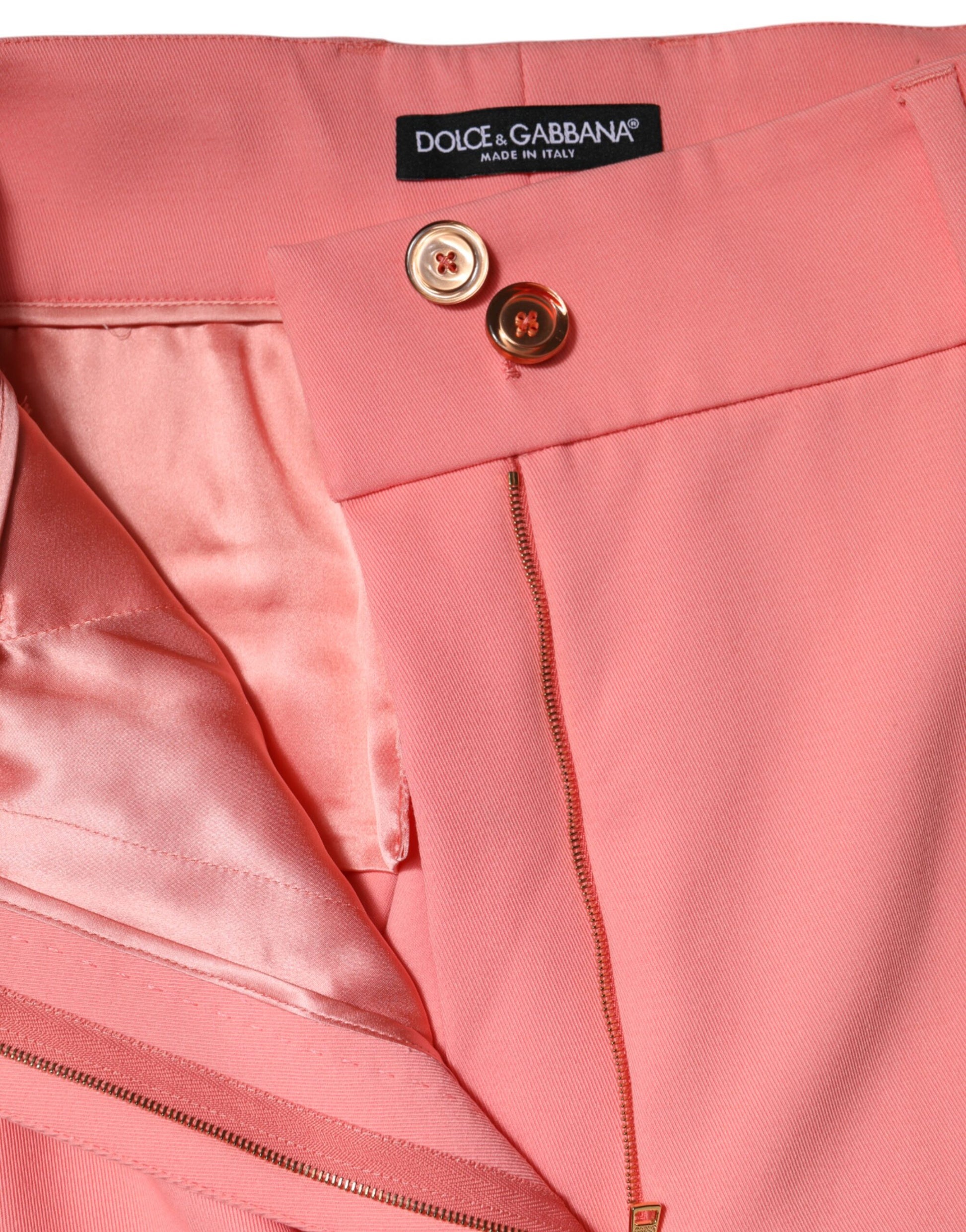 Pantalon fuselé taille haute rose Dolce &amp; Gabbana