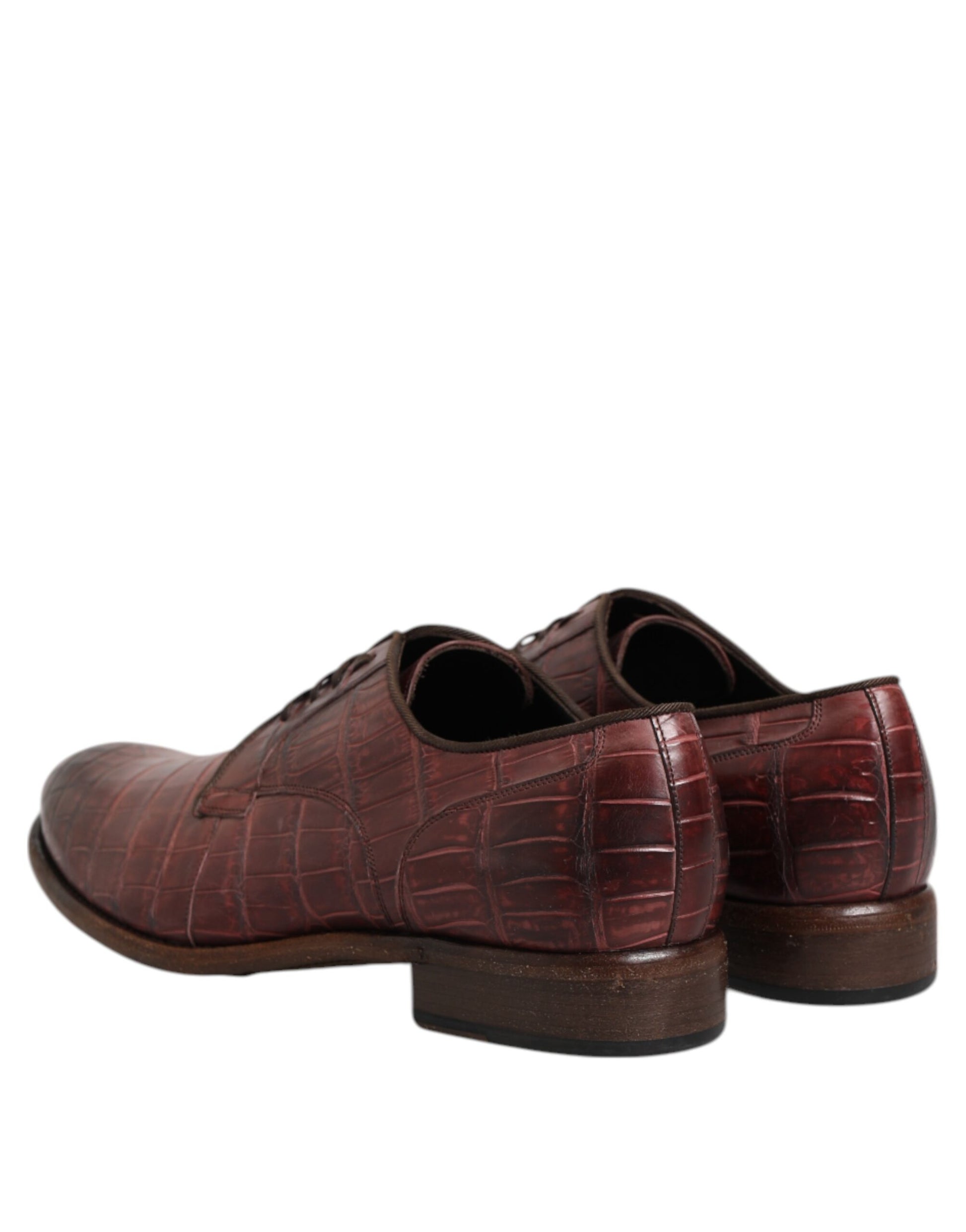 Chaussures Derby à lacets en cuir bordeaux Dolce &amp; Gabbana