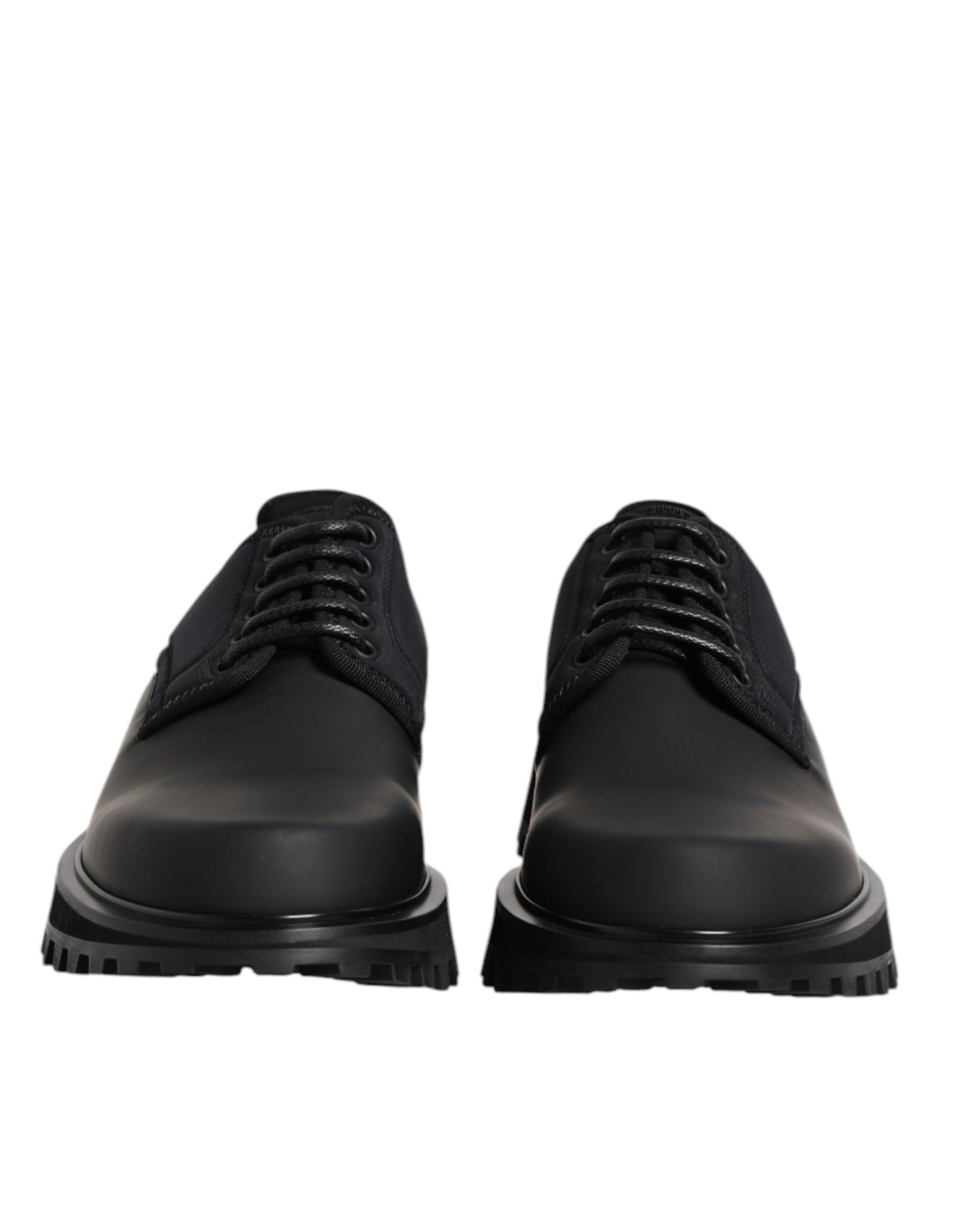 Chaussures de randonnée à lacets en cuir noir Dolce &amp; Gabbana