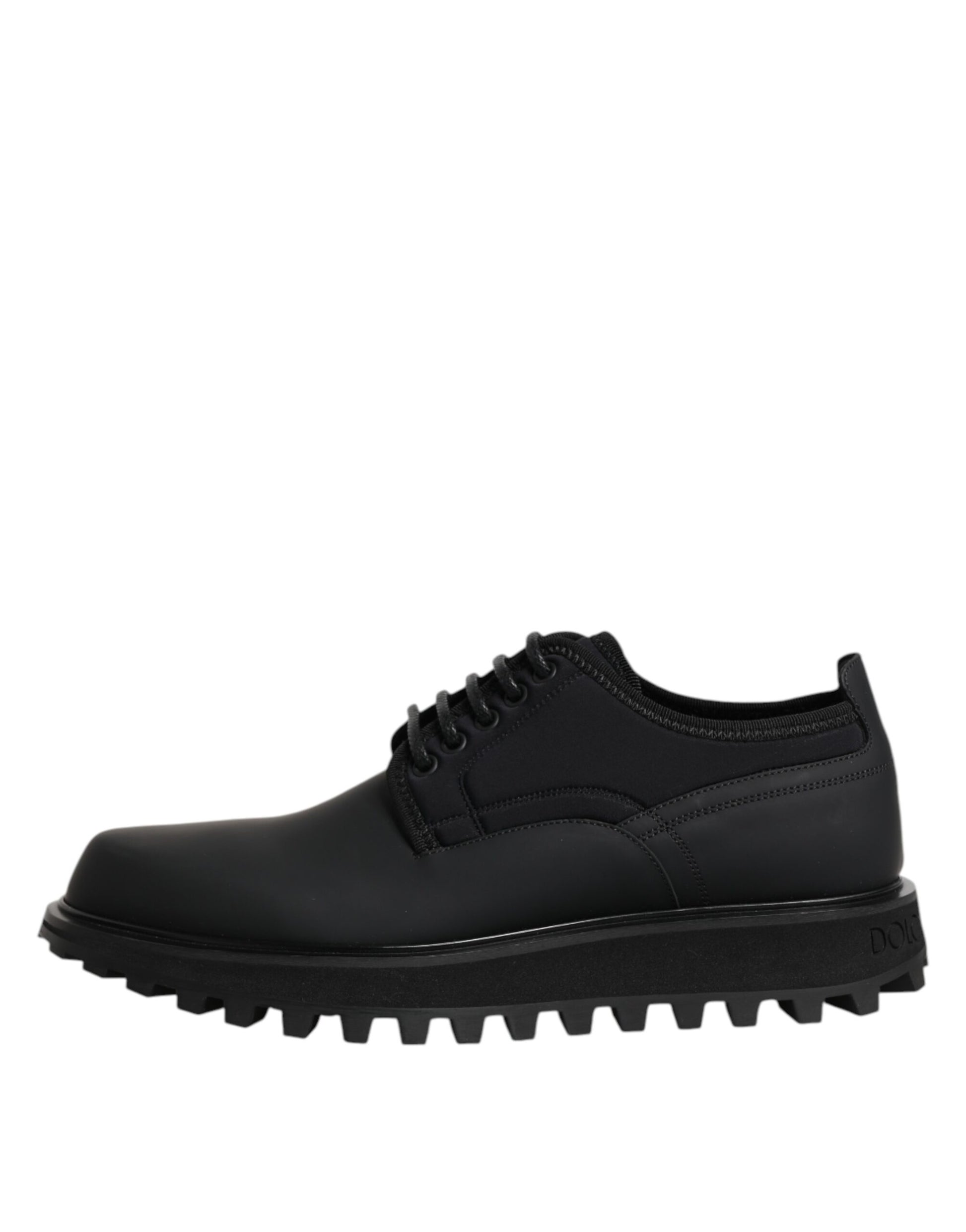 Chaussures de randonnée à lacets en cuir noir Dolce &amp; Gabbana