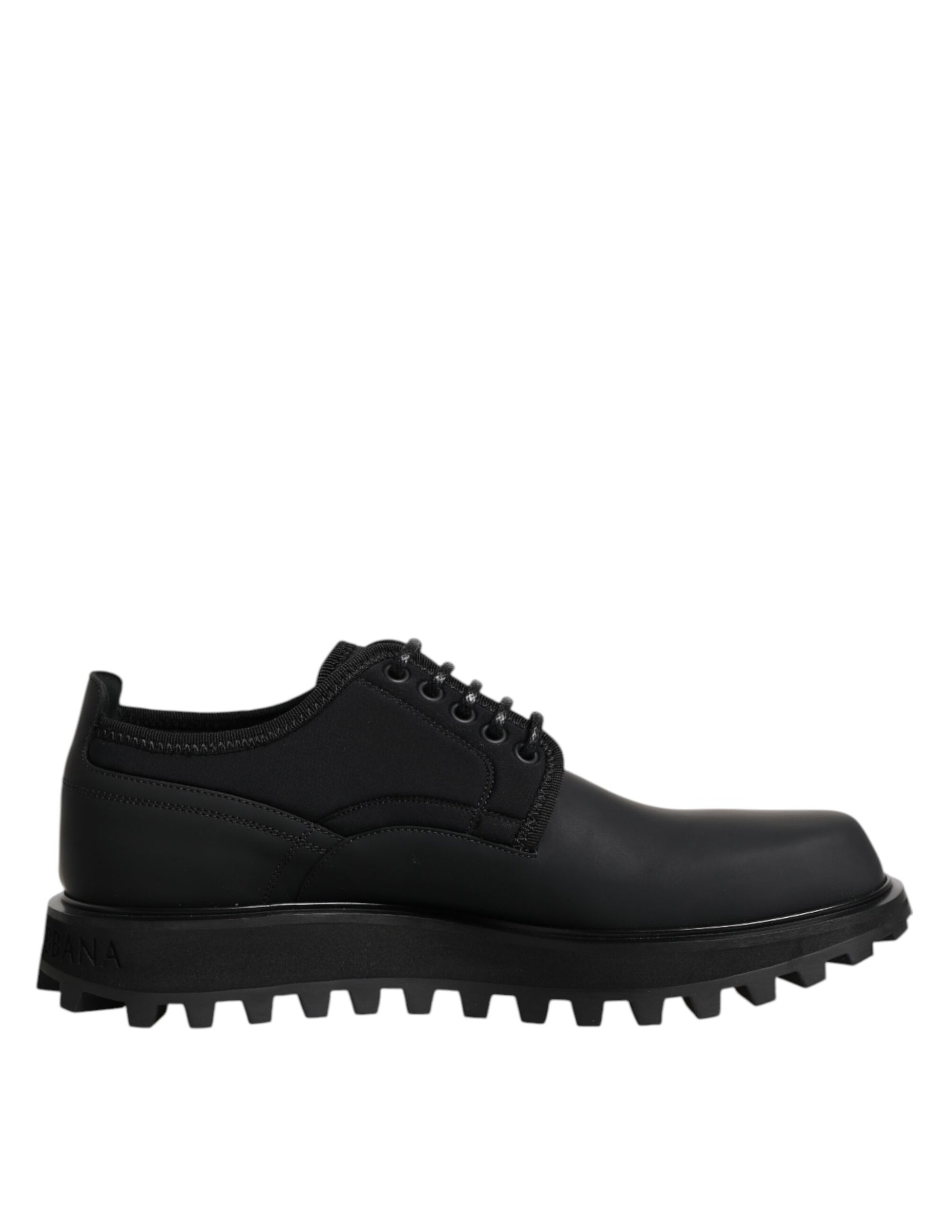 Chaussures de randonnée à lacets en cuir noir Dolce &amp; Gabbana
