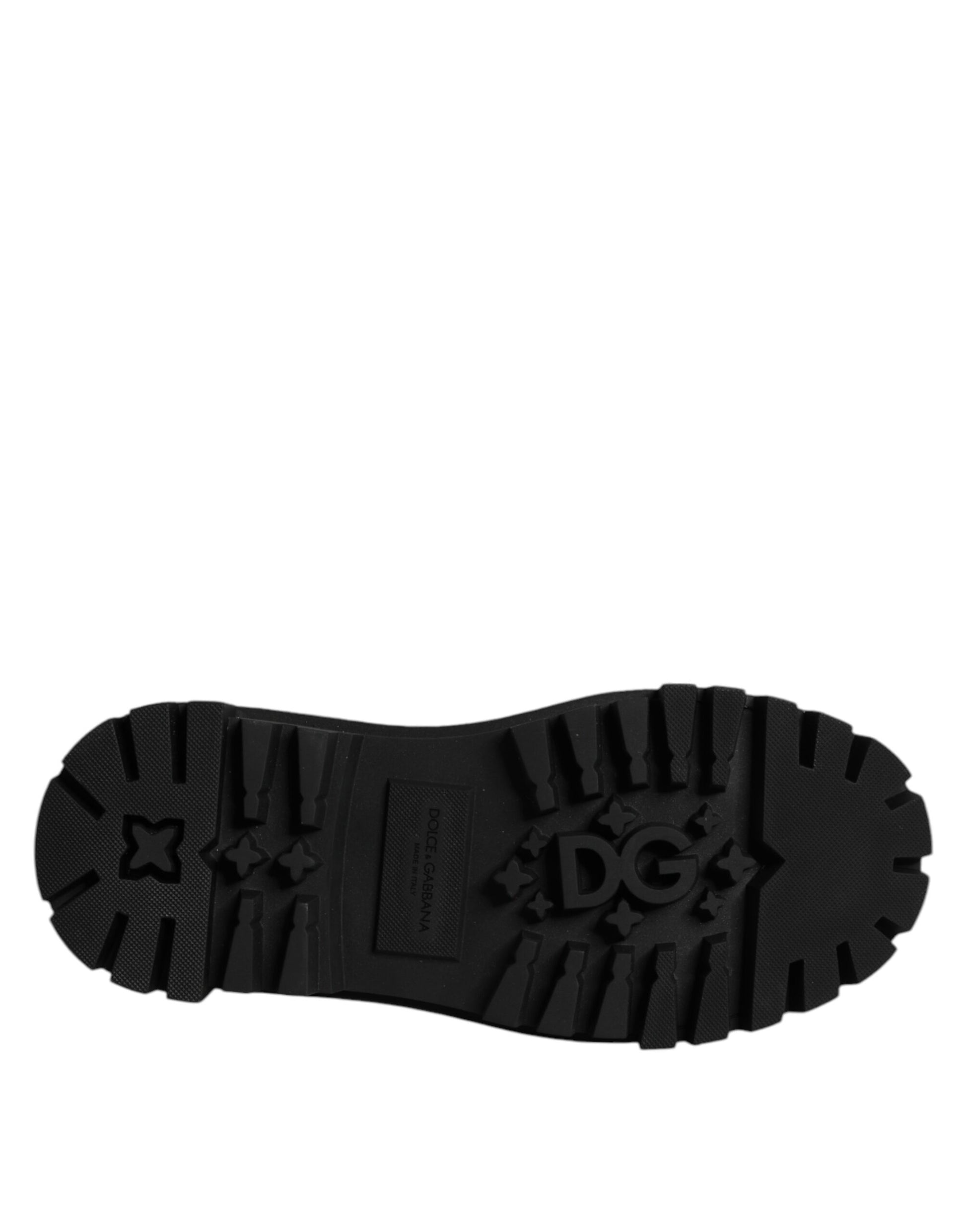Chaussures de randonnée à lacets en cuir rouge Dolce &amp; Gabbana