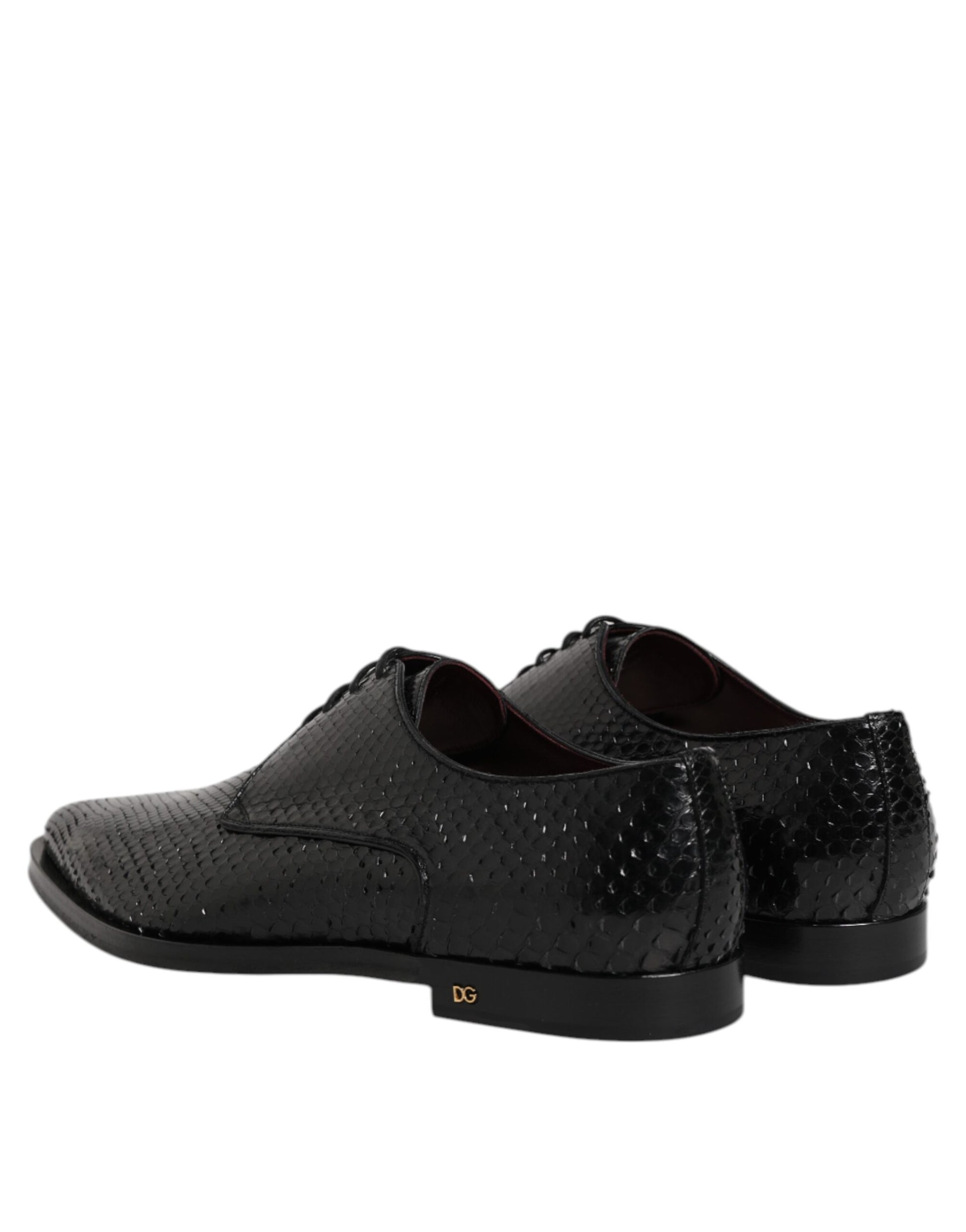Chaussures Derby à lacets en cuir noir Dolce &amp; Gabbana pour homme