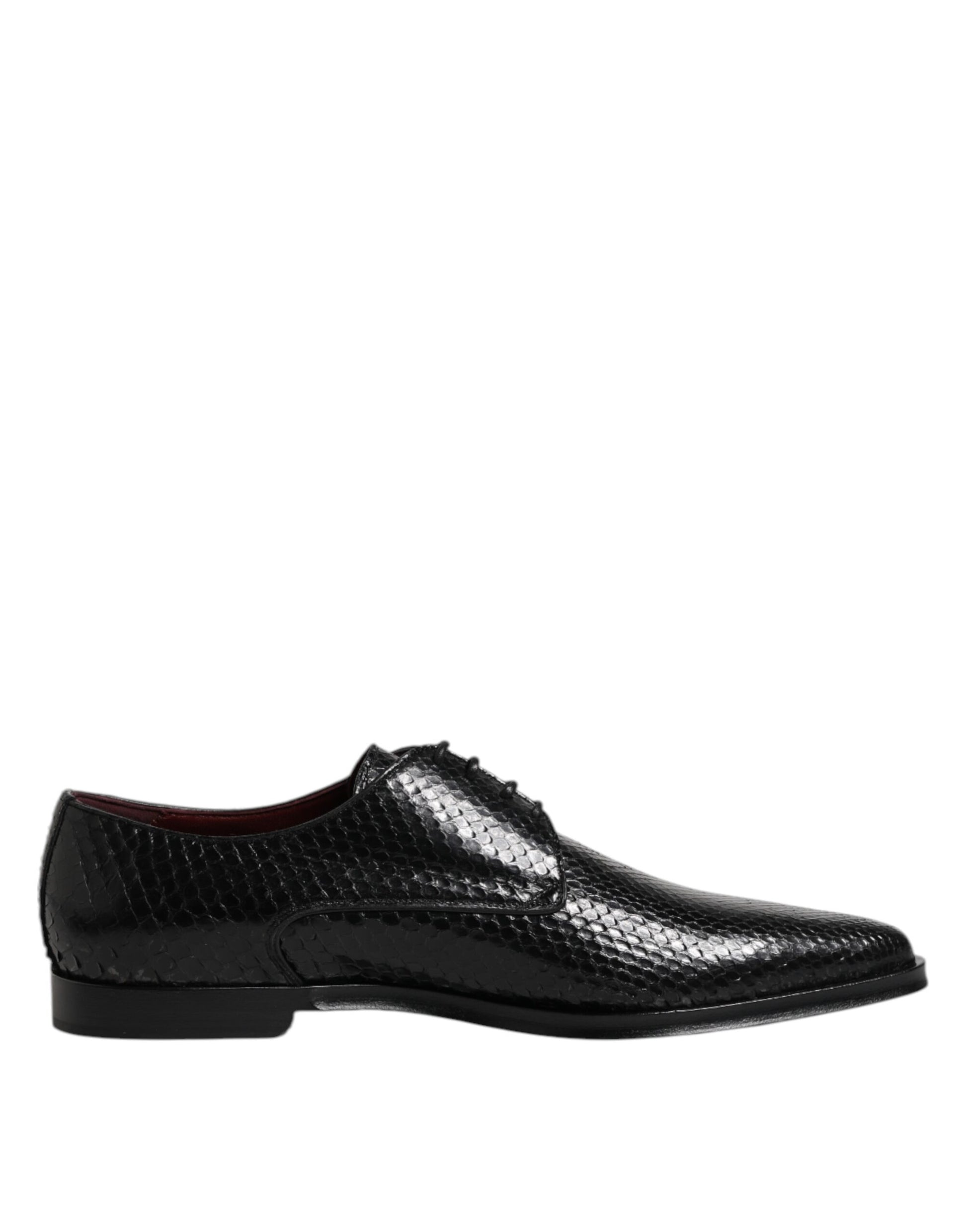 Chaussures Derby à lacets en cuir noir Dolce &amp; Gabbana pour homme