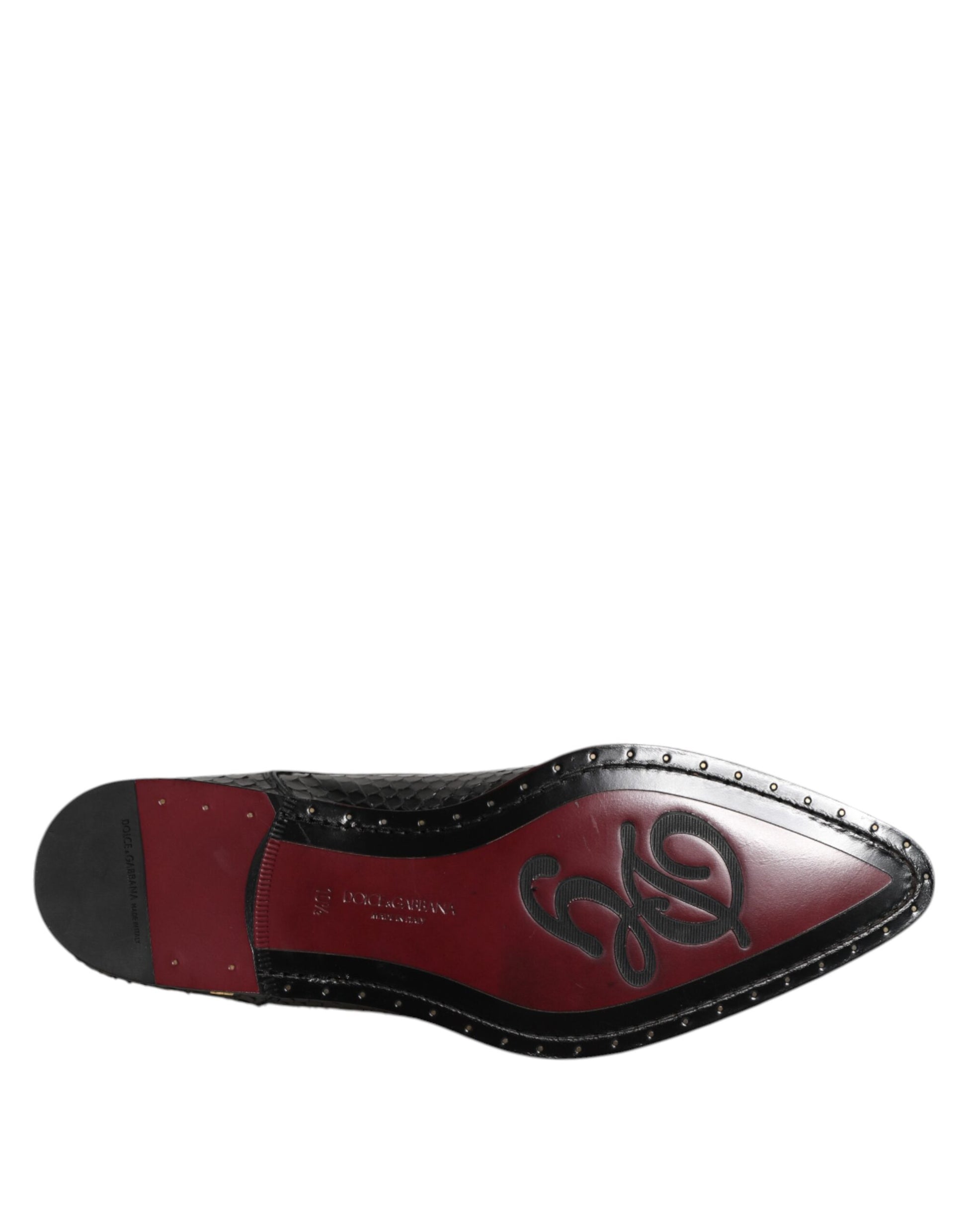 Chaussures Derby à lacets en cuir noir Dolce &amp; Gabbana pour homme