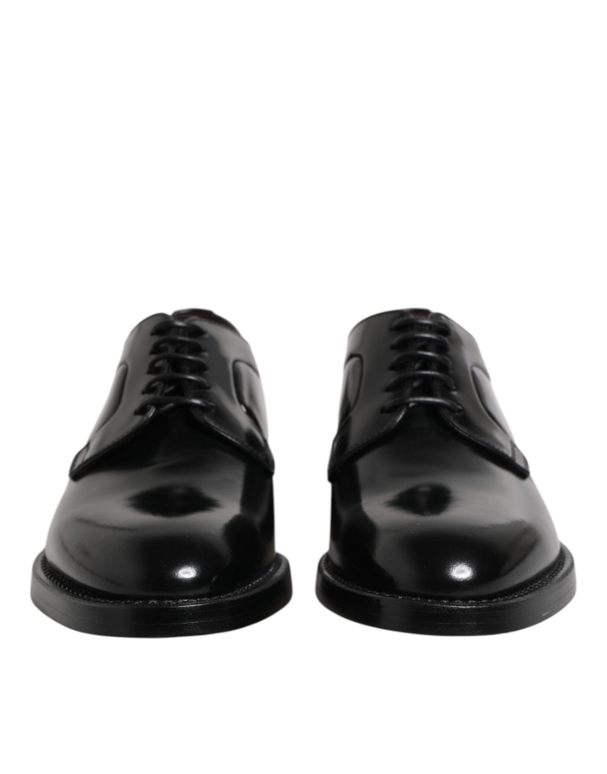 Chaussures Derby à lacets en cuir de veau noir Dolce &amp; Gabbana