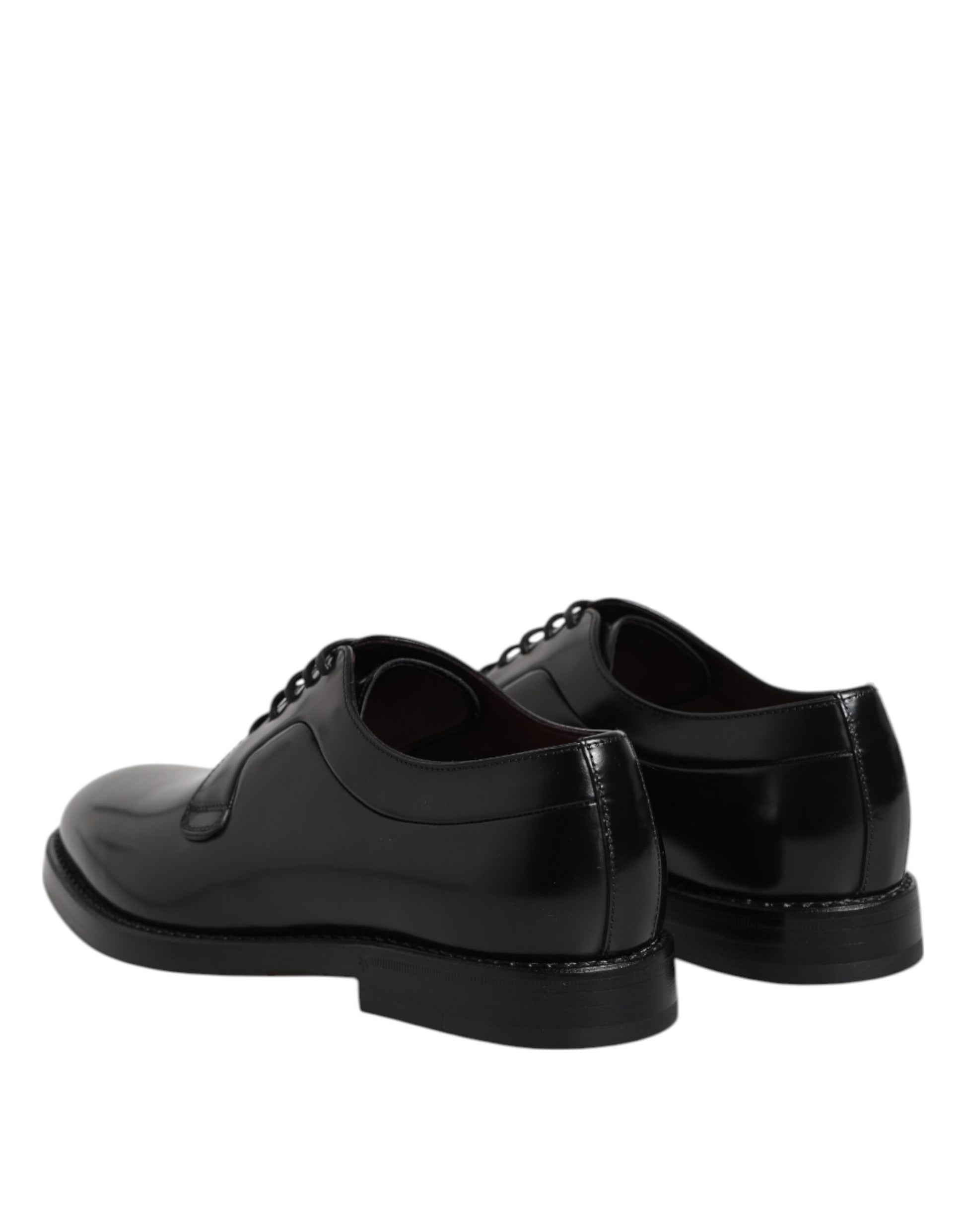 Chaussures Derby à lacets en cuir de veau noir Dolce &amp; Gabbana