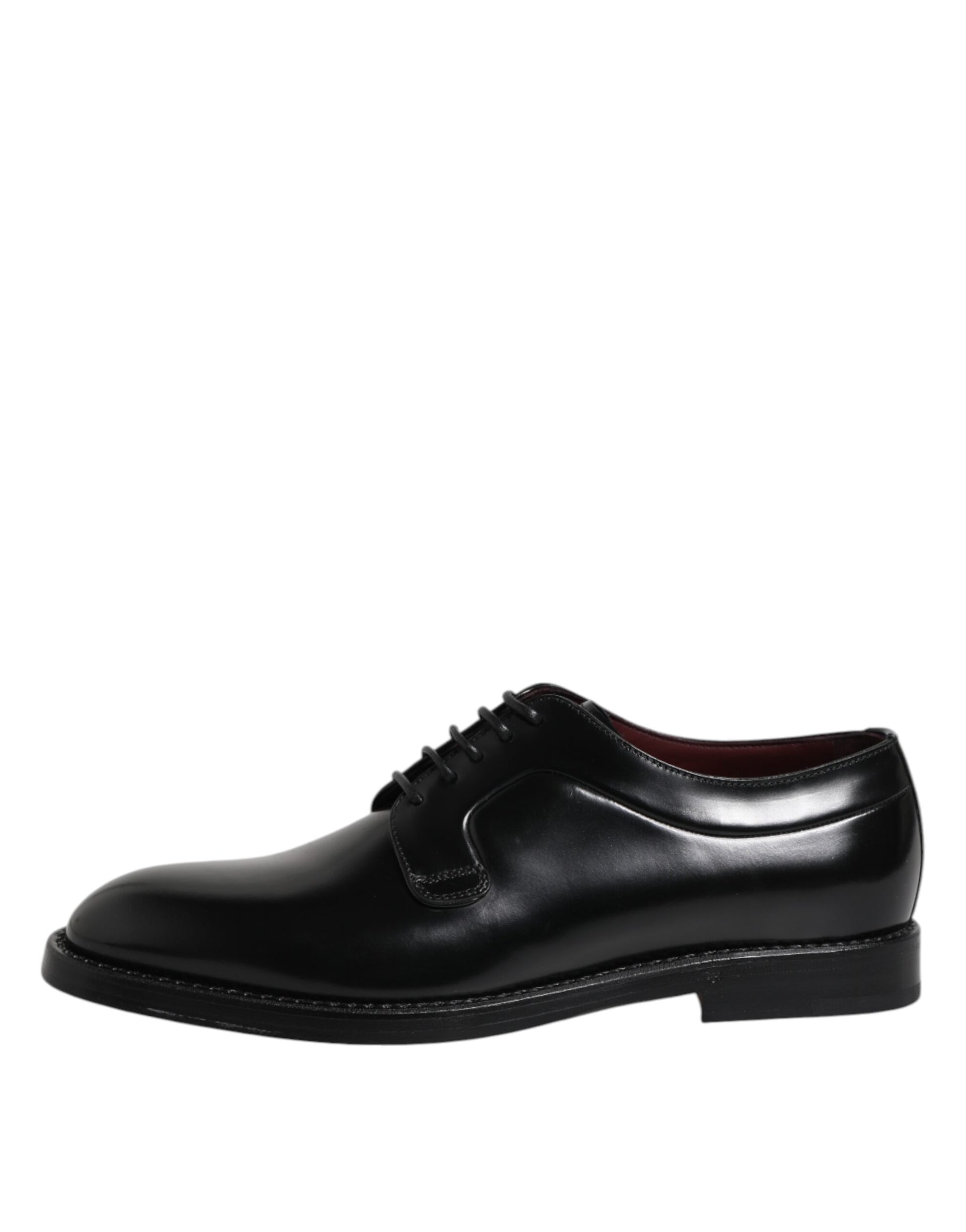 Chaussures Derby à lacets en cuir de veau noir Dolce &amp; Gabbana