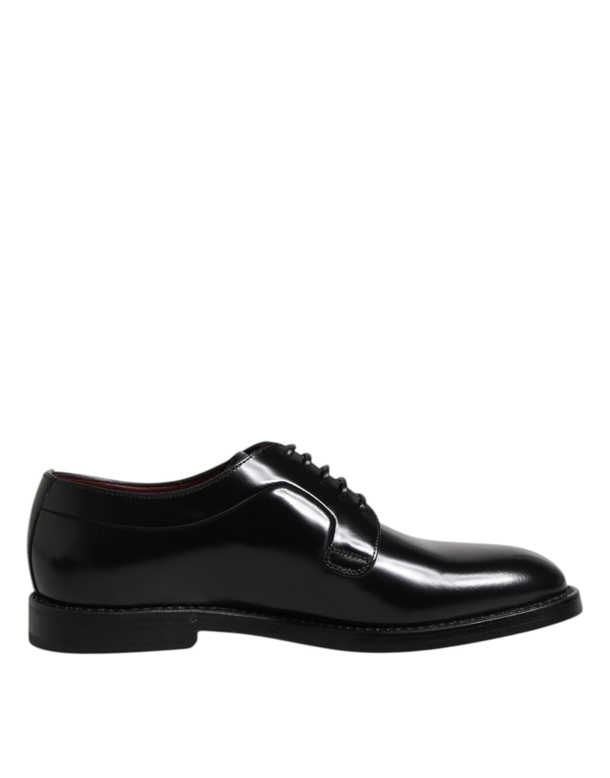 Chaussures Derby à lacets en cuir de veau noir Dolce &amp; Gabbana