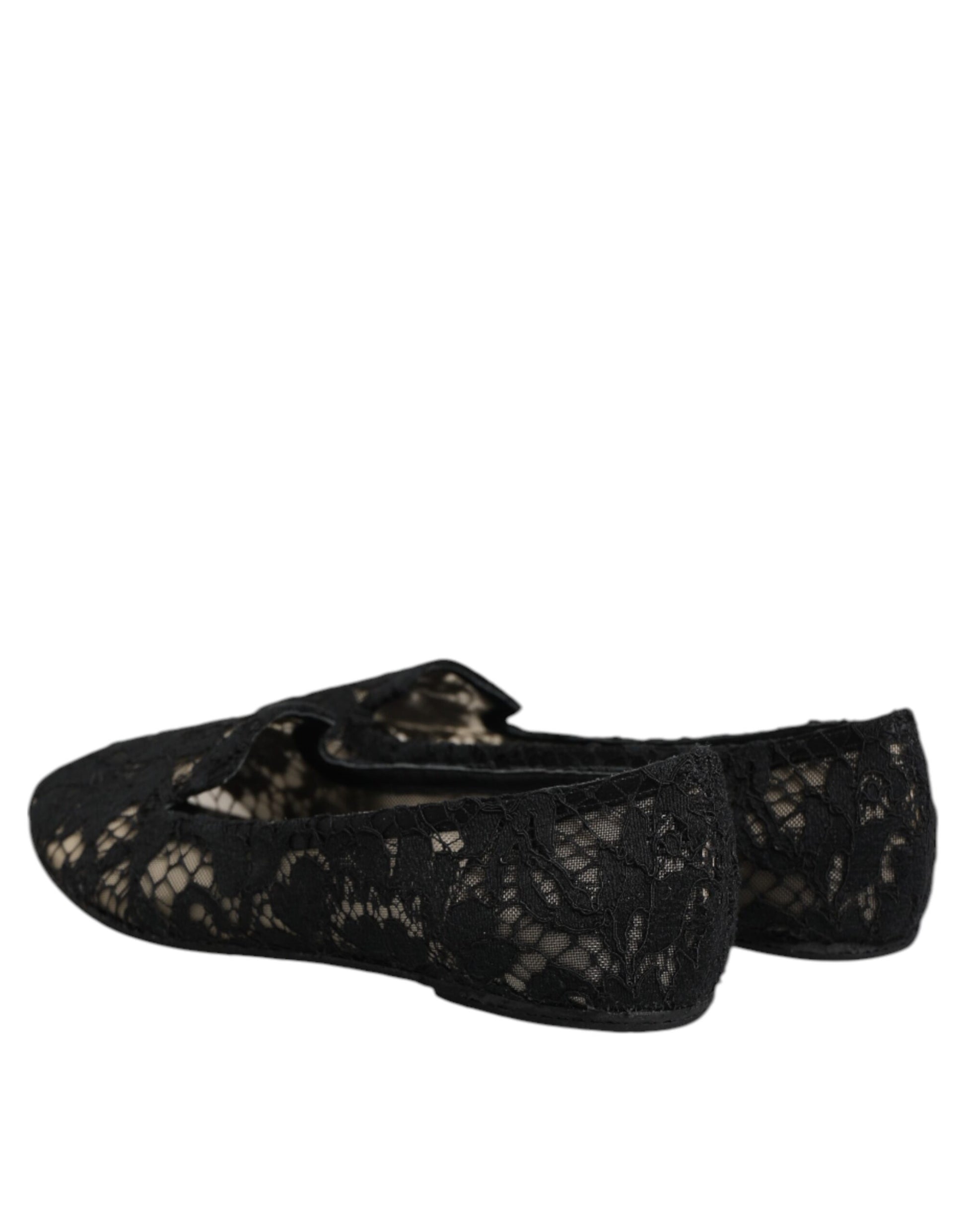 Chaussures plates à lacets noires Dolce &amp; Gabbana Taormina