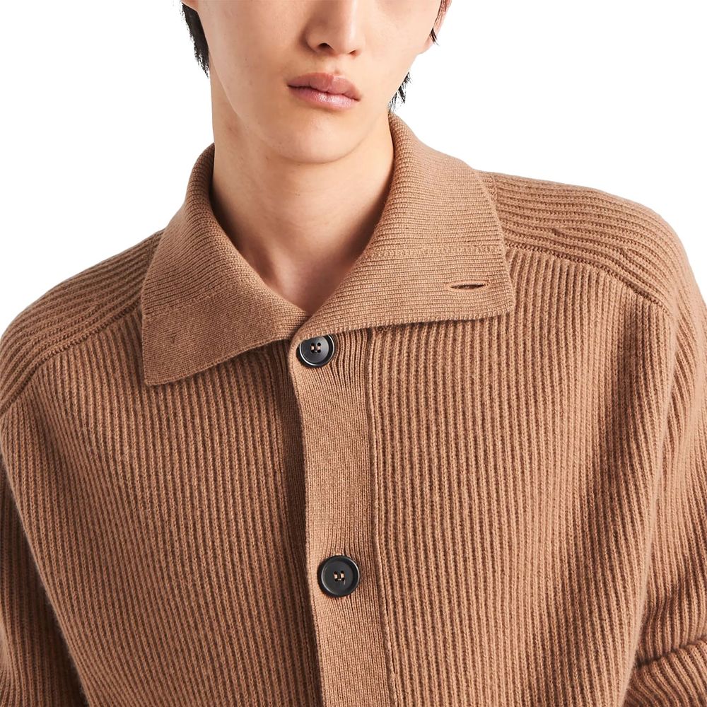 Cardigan Prada en cachemire côtelé