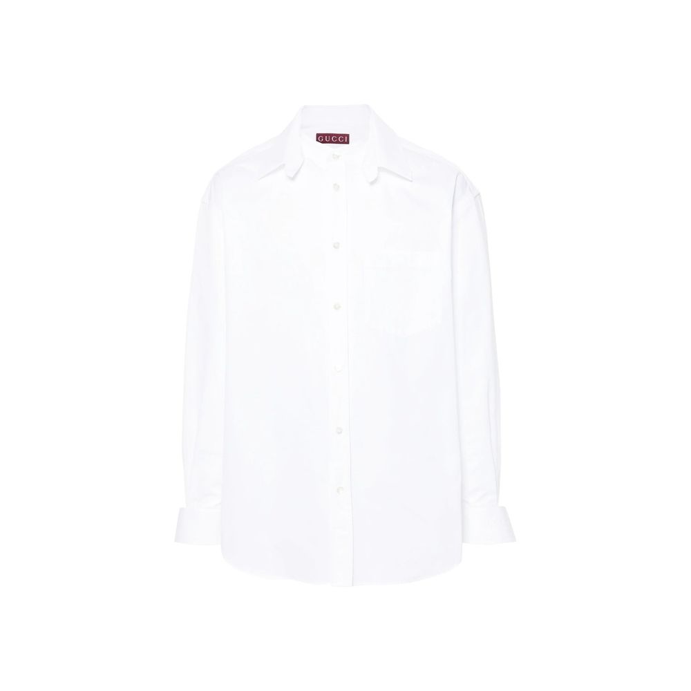 Chemise en coton avec logo Gucci