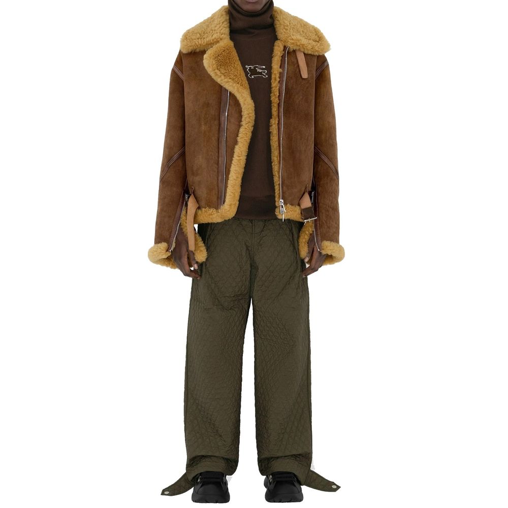 Pantalon plissé matelassé Burberry