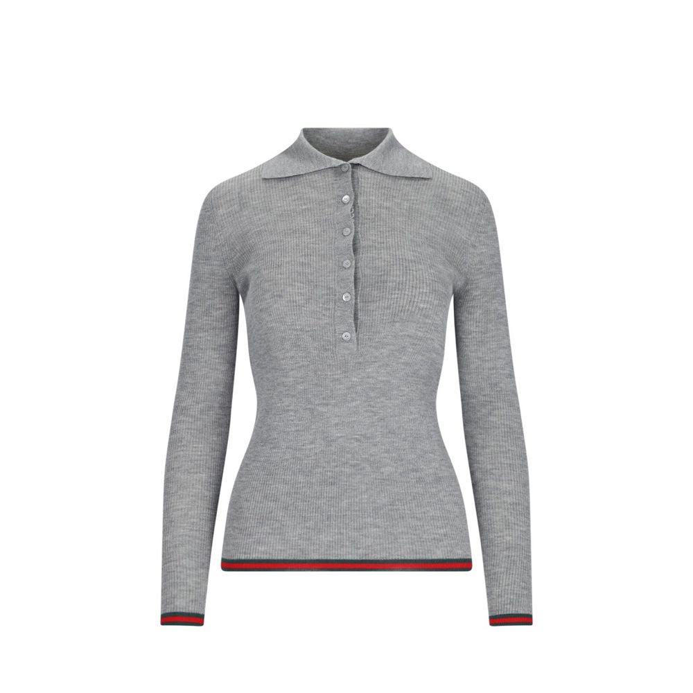 Pull en cachemire et soie côtelé Gucci