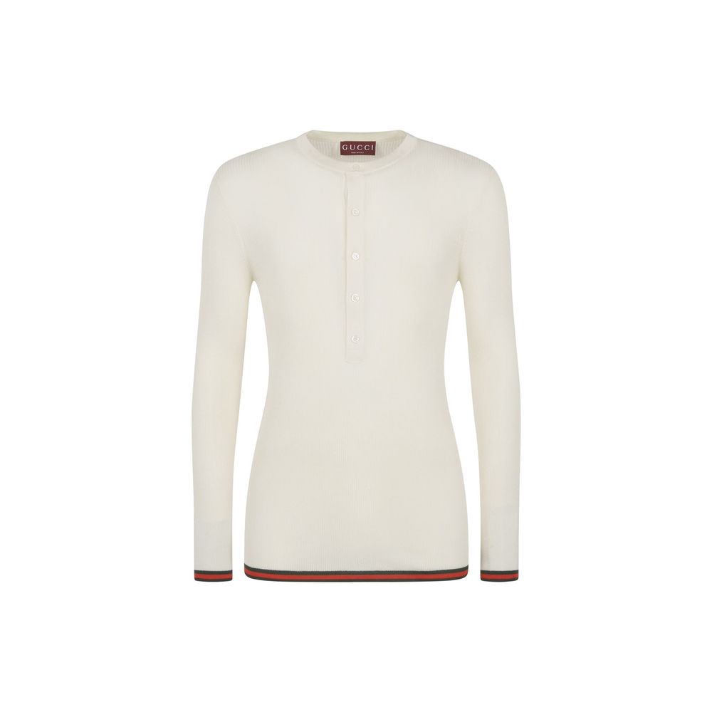 T-shirt en soie côtelée Gucci