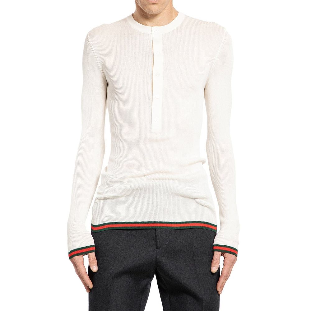 T-shirt en soie côtelée Gucci