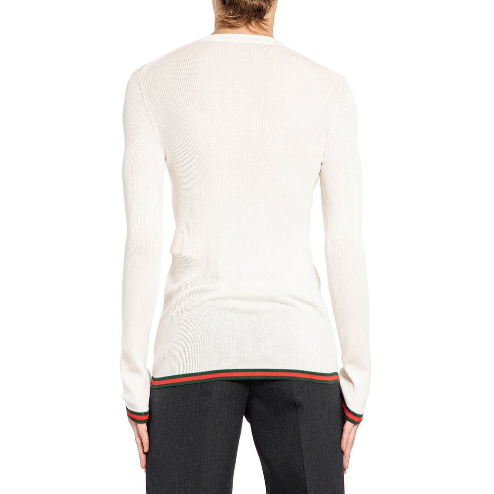 T-shirt en soie côtelée Gucci
