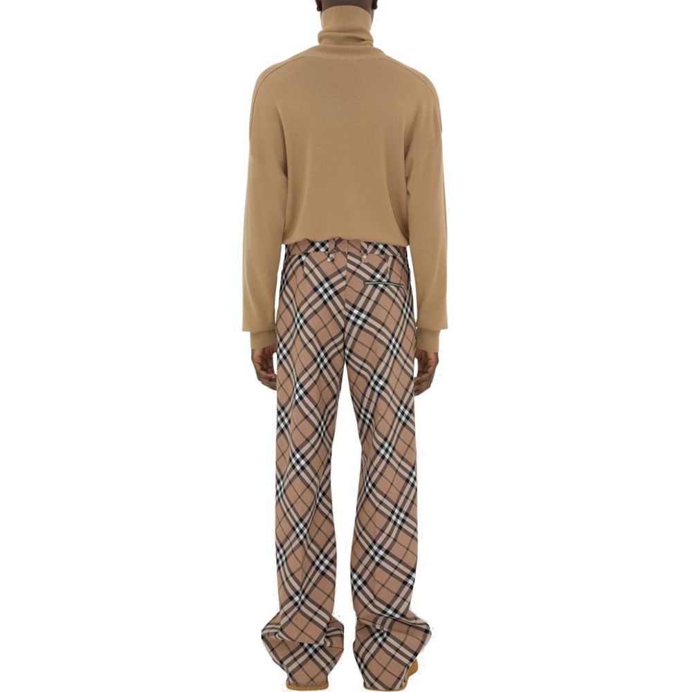 Pantalon à carreaux en laine mélangée Burberry