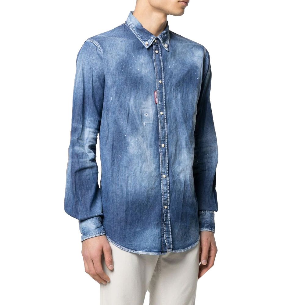 Chemise en jean effet vieilli Dsquared²