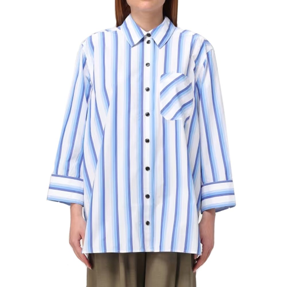 Chemise rayée en coton Ganni