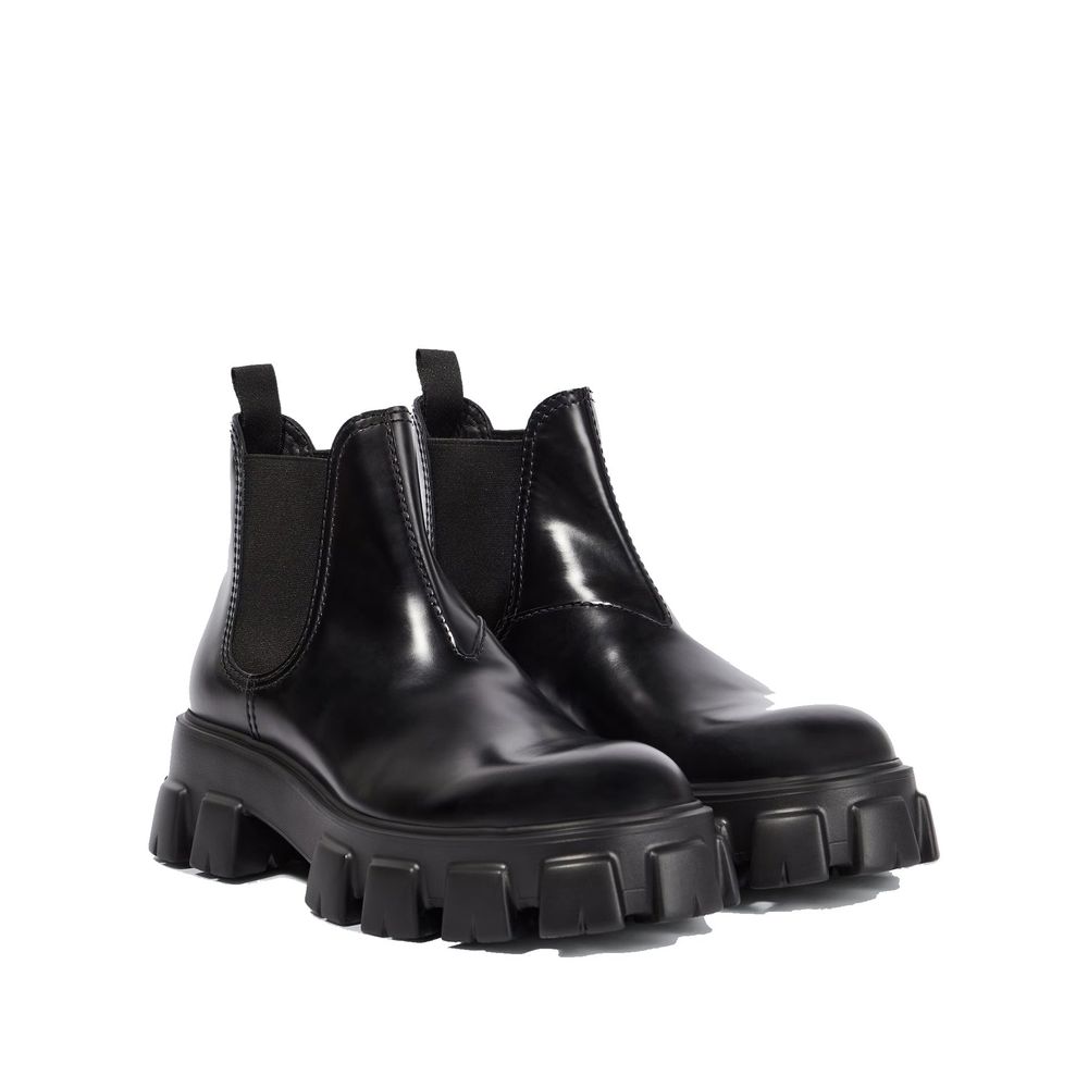 Bottines en cuir Prada Monolith