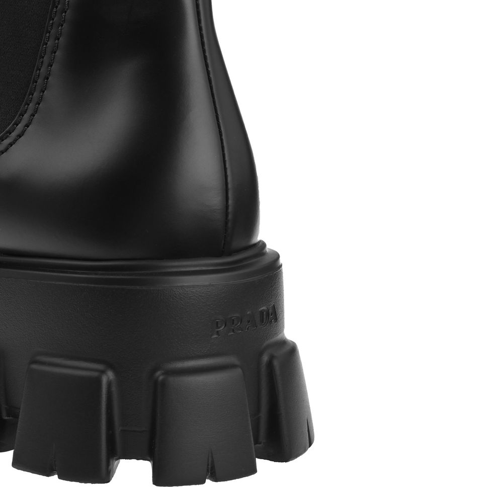 Bottines en cuir Prada Monolith