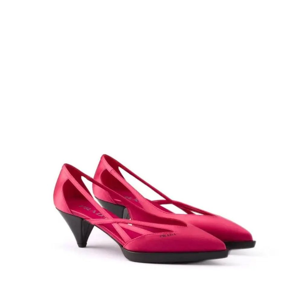 Escarpins Prada 55 mm à découpes en satin