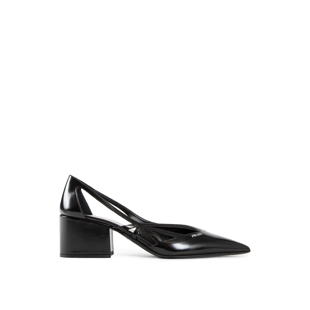 Escarpins Prada en cuir brossé à découpes