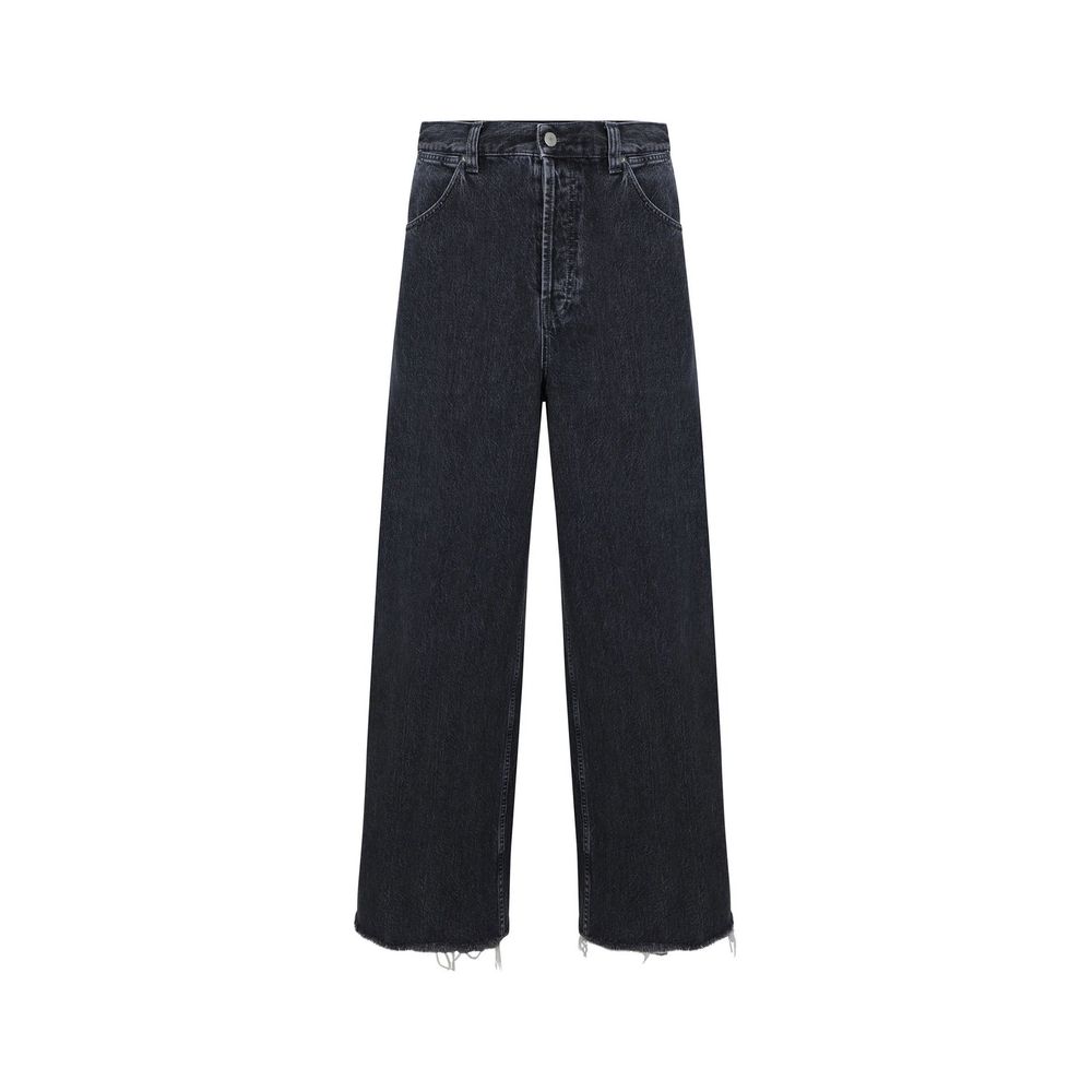 Jean en denim à jambe large Gucci