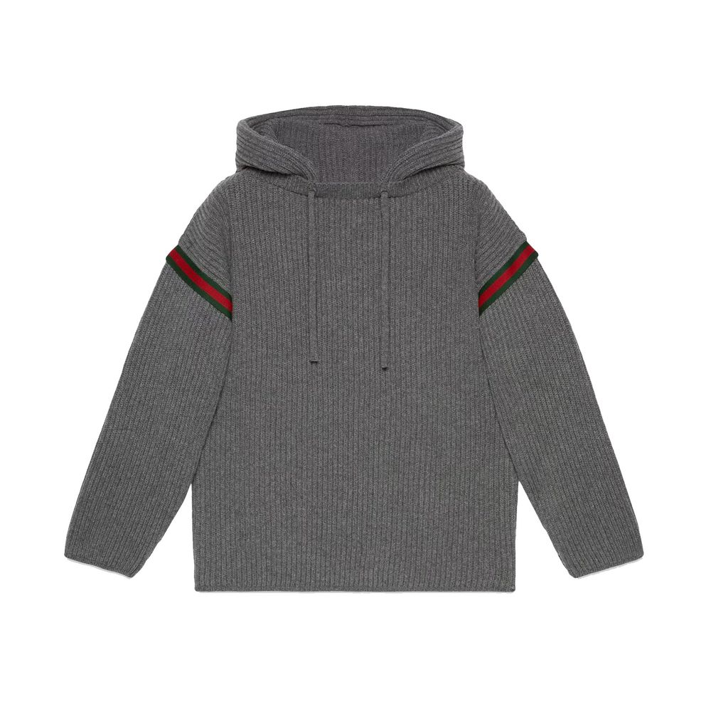 Sweat-shirt zippé en laine Gucci