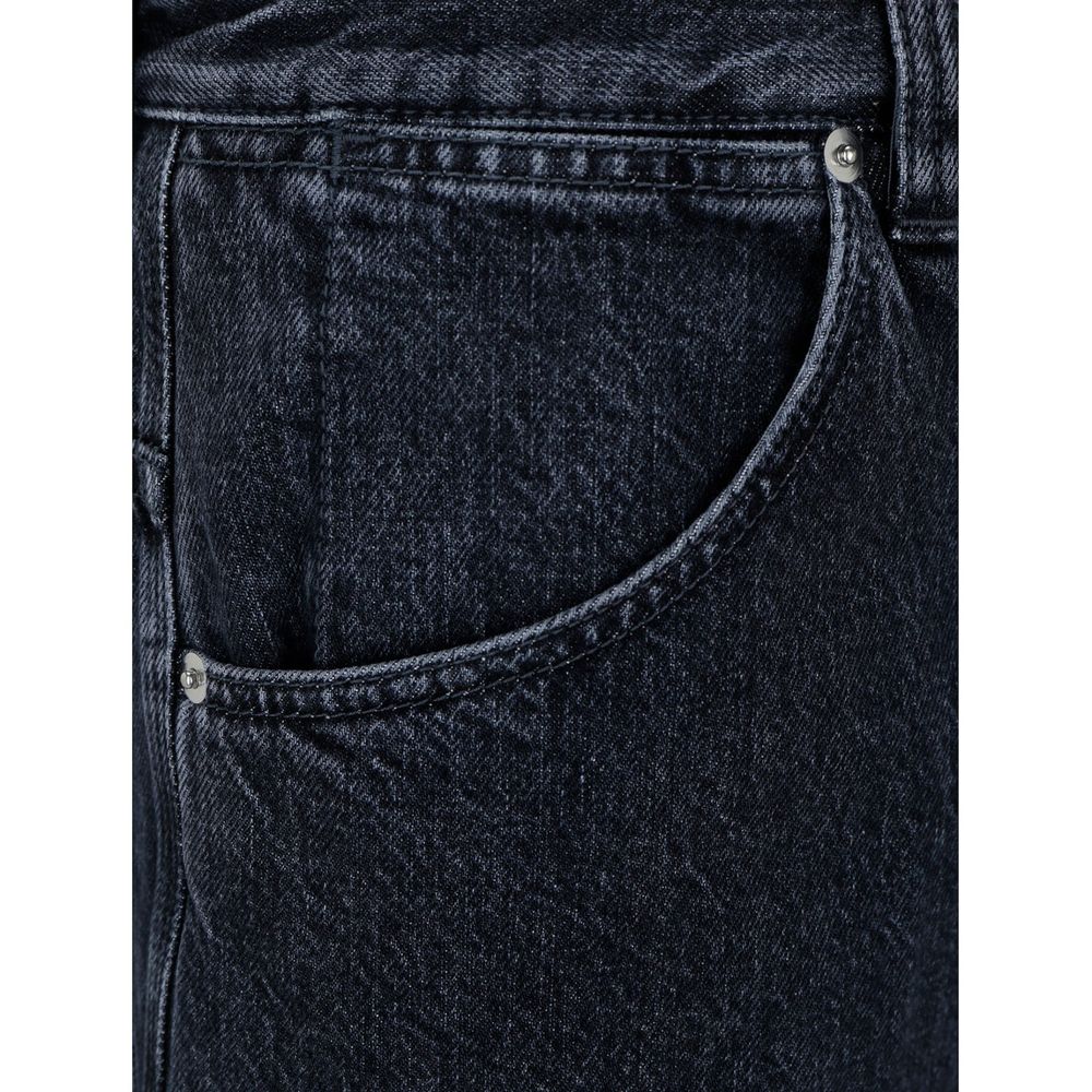 Jean en denim à jambe large Gucci