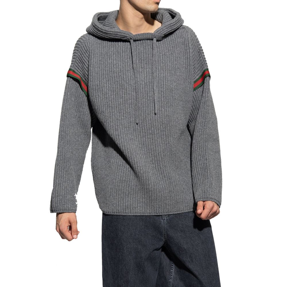 Sweat-shirt zippé en laine Gucci
