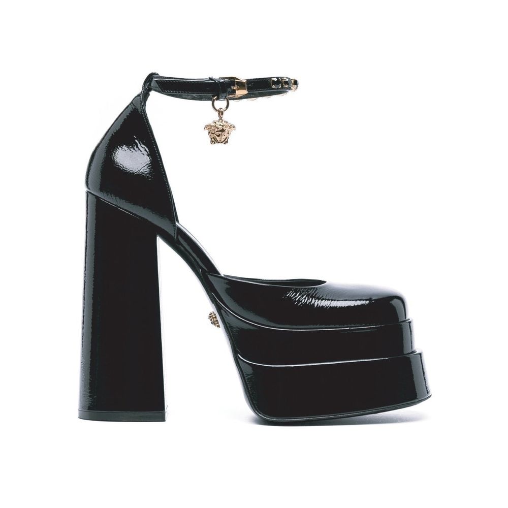Sandales à plateforme en cuir Versace