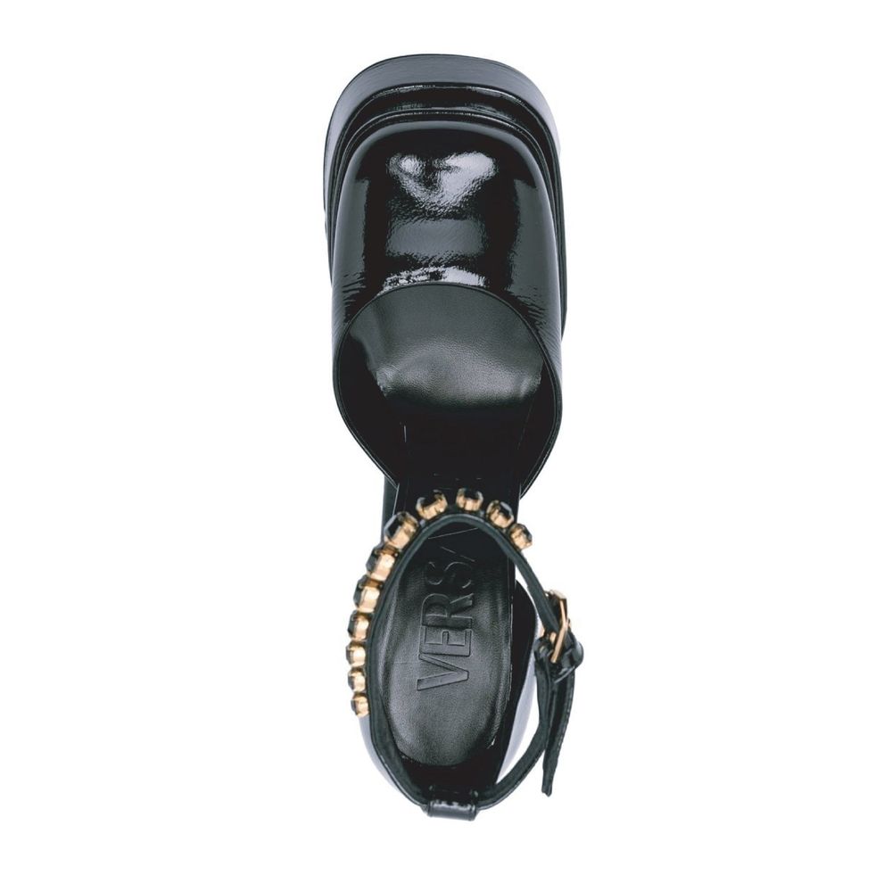 Sandales à plateforme en cuir Versace