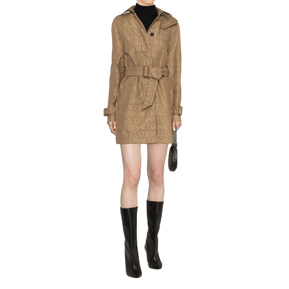 Trench-coat à logo Versace