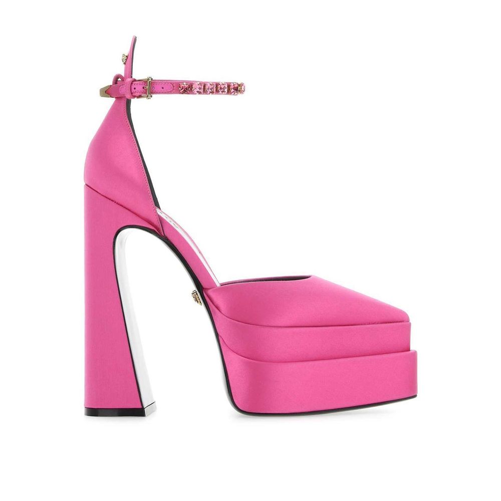 Escarpins en satin de soie Versace