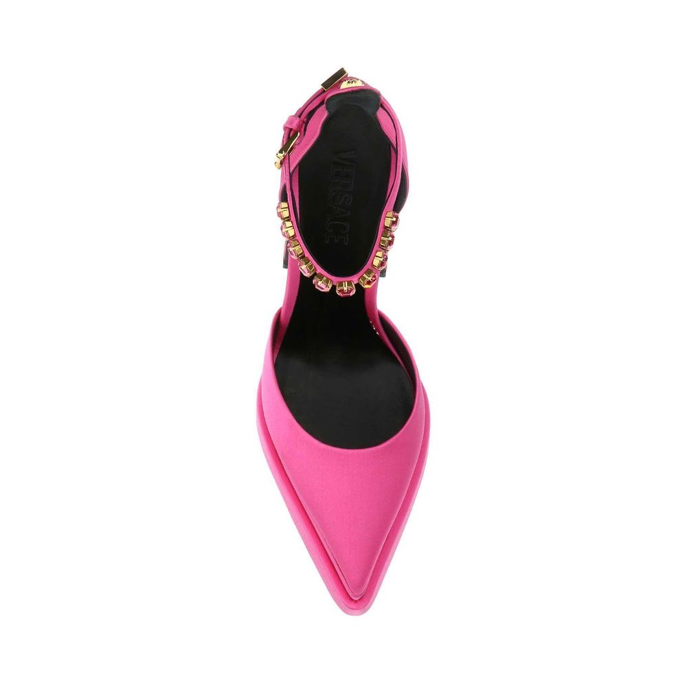 Escarpins en satin de soie Versace