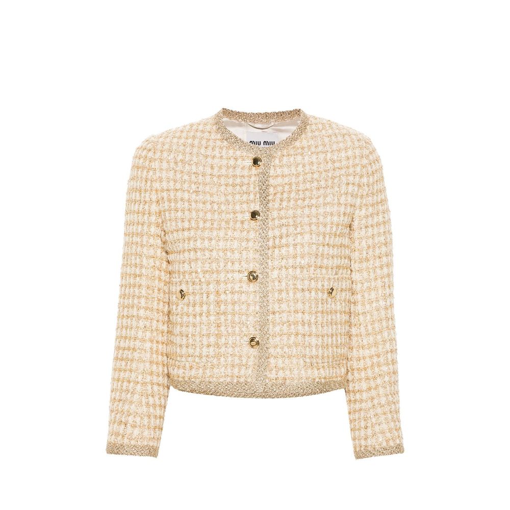 Veste lamée à carreaux Miu Miu