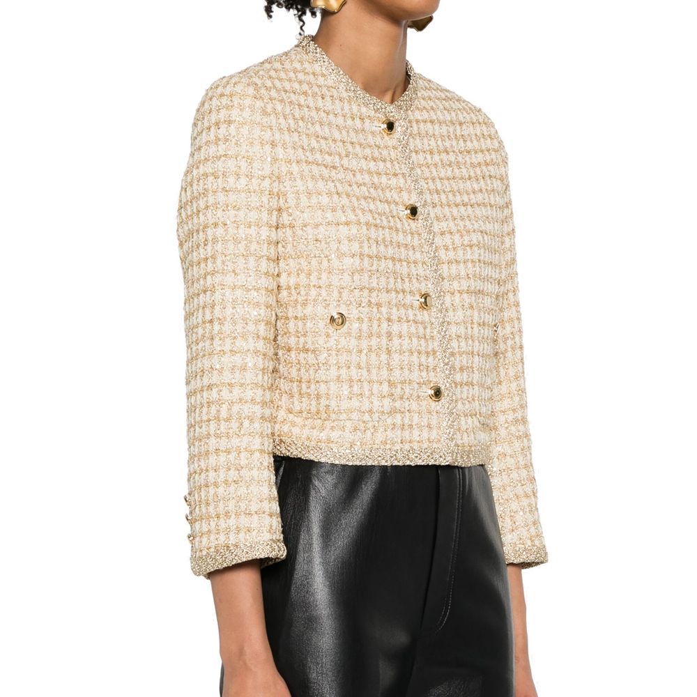 Veste lamée à carreaux Miu Miu