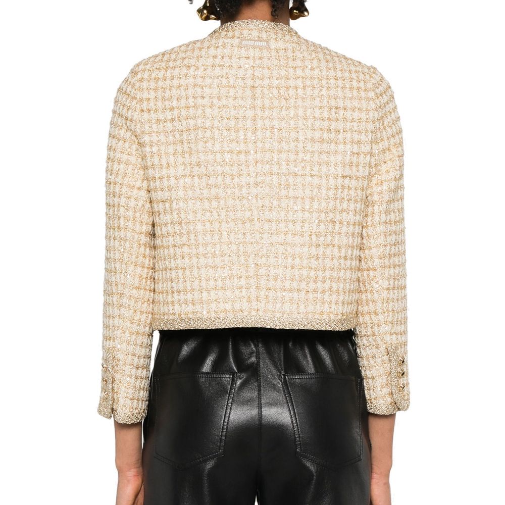 Veste lamée à carreaux Miu Miu