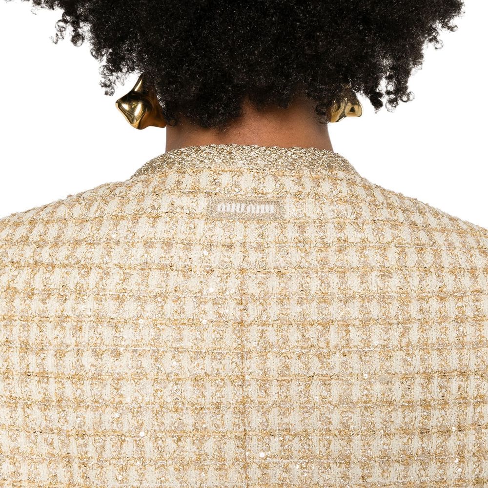 Veste lamée à carreaux Miu Miu