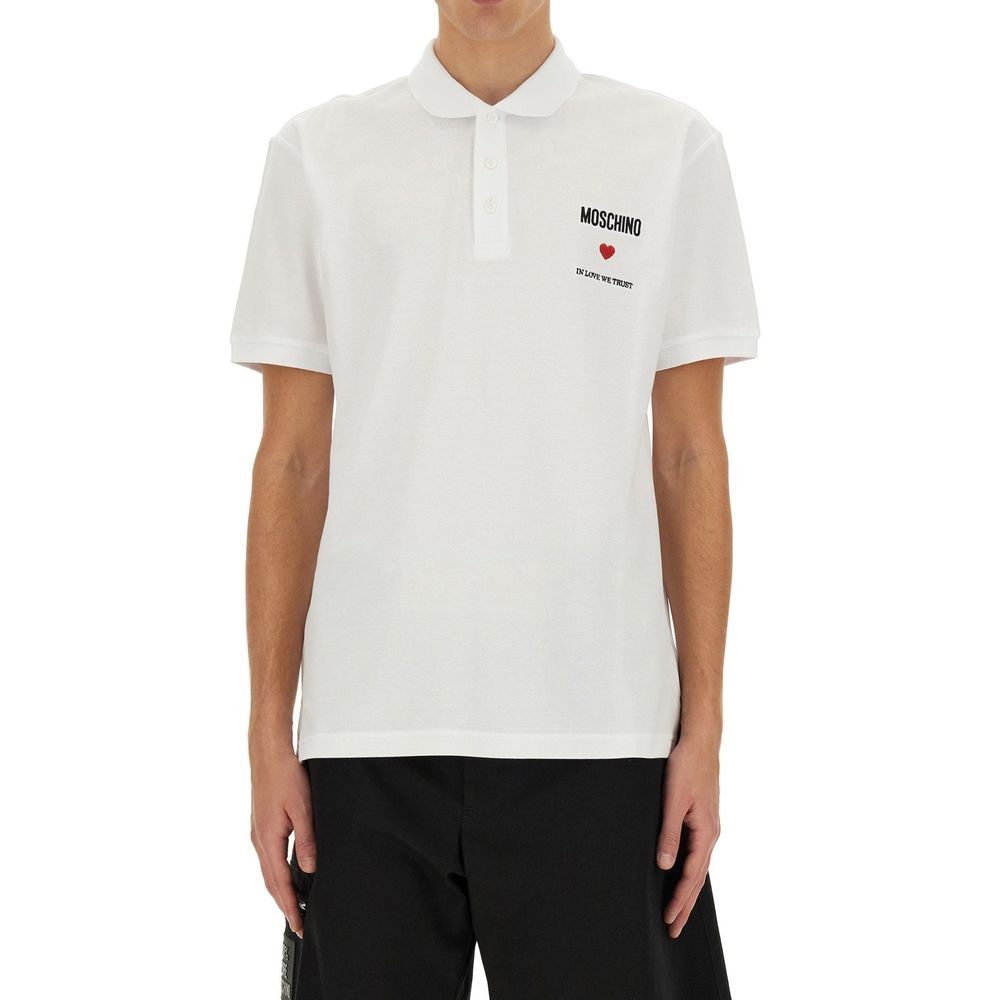 Polo en coton Moschino Couture In Love We Trust