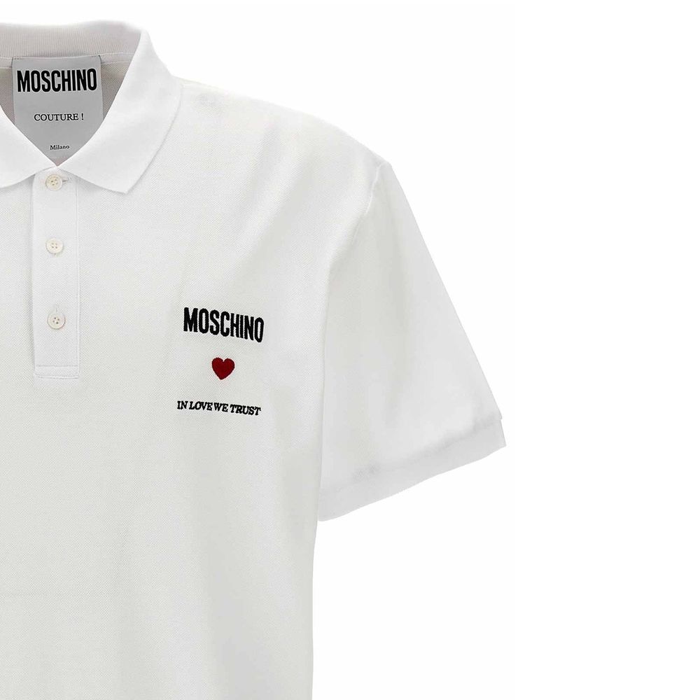 Polo en coton Moschino Couture In Love We Trust