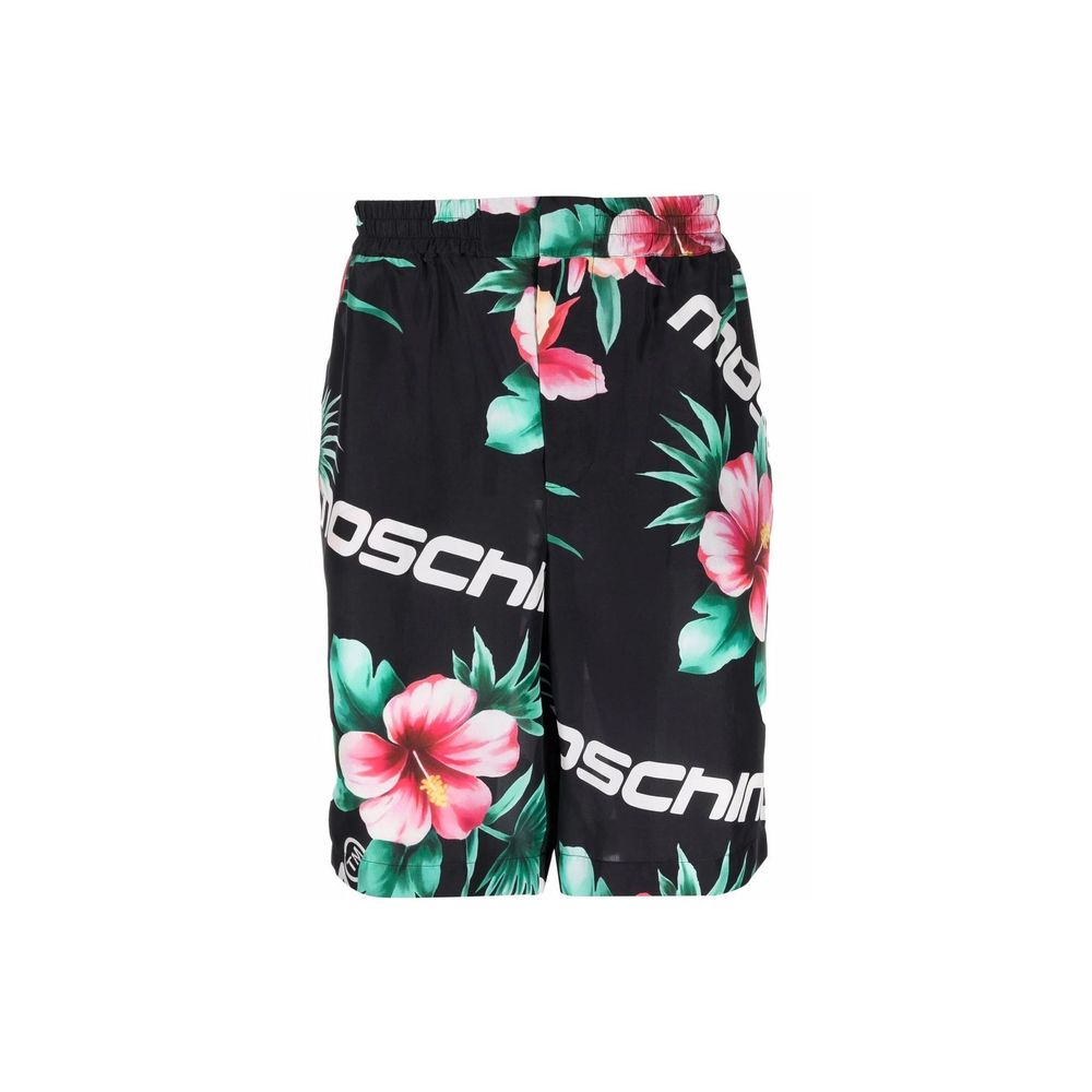 Short en soie à imprimé floral Moschino Couture