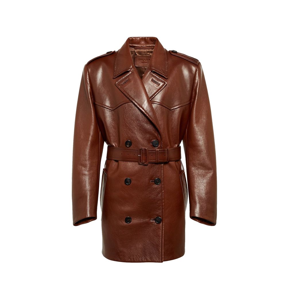 Manteau en cuir Prada