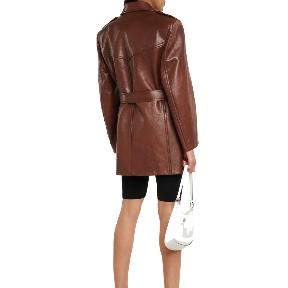 Manteau en cuir Prada